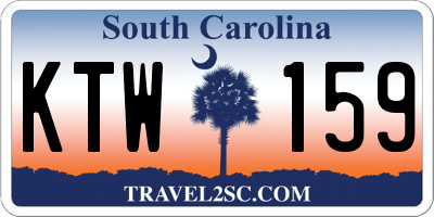 SC license plate KTW159