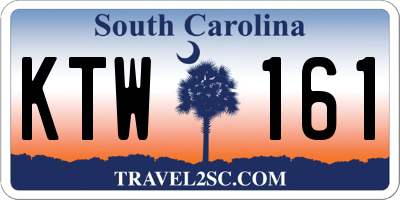 SC license plate KTW161