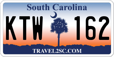 SC license plate KTW162