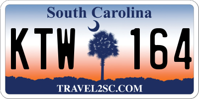 SC license plate KTW164