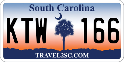 SC license plate KTW166