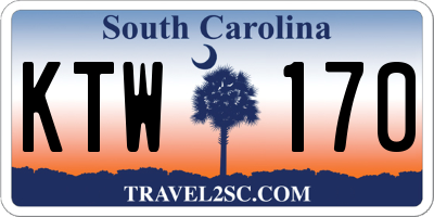 SC license plate KTW170