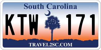 SC license plate KTW171