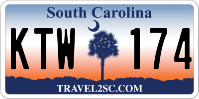 SC license plate KTW174