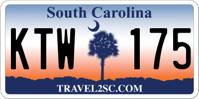 SC license plate KTW175