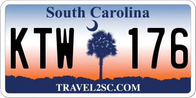 SC license plate KTW176