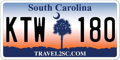 SC license plate KTW180