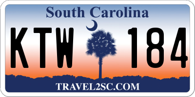 SC license plate KTW184