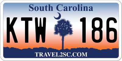 SC license plate KTW186