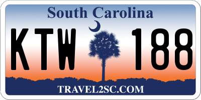 SC license plate KTW188