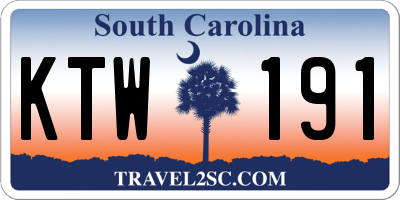 SC license plate KTW191