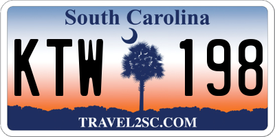 SC license plate KTW198