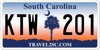 SC license plate KTW201