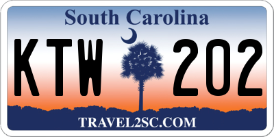 SC license plate KTW202
