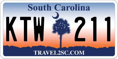 SC license plate KTW211