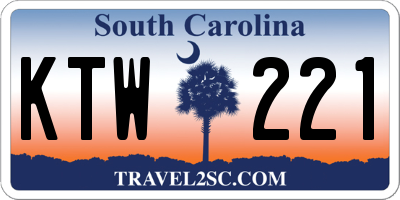 SC license plate KTW221