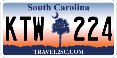 SC license plate KTW224