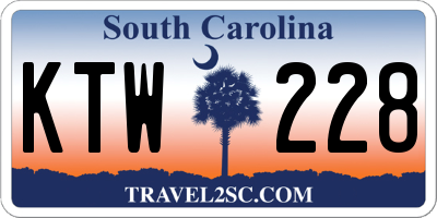 SC license plate KTW228