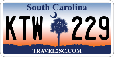 SC license plate KTW229