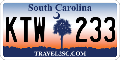 SC license plate KTW233