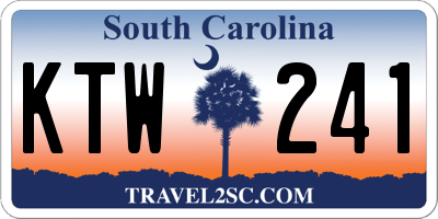 SC license plate KTW241