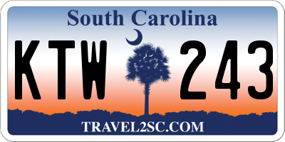 SC license plate KTW243