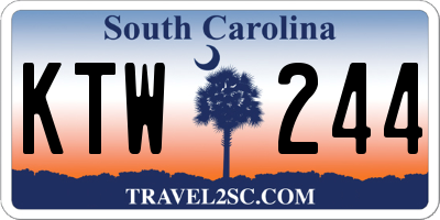 SC license plate KTW244
