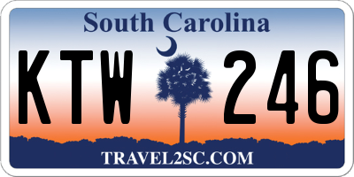 SC license plate KTW246