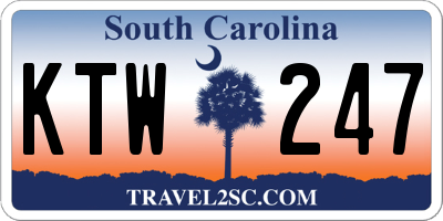 SC license plate KTW247