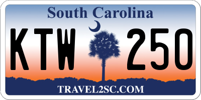 SC license plate KTW250