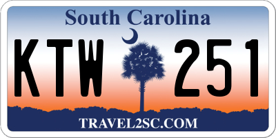 SC license plate KTW251