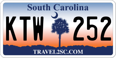 SC license plate KTW252