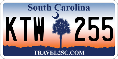SC license plate KTW255