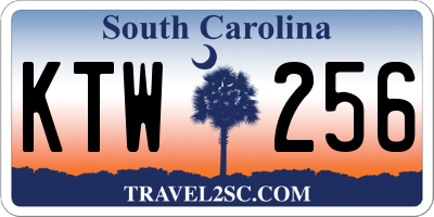 SC license plate KTW256