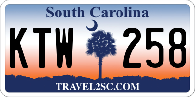 SC license plate KTW258