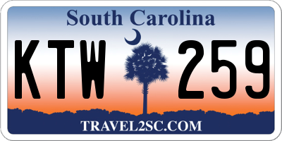 SC license plate KTW259