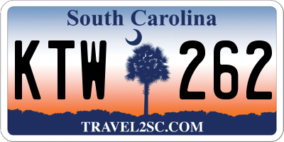 SC license plate KTW262