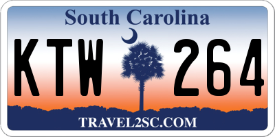 SC license plate KTW264