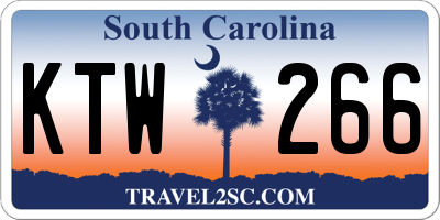 SC license plate KTW266
