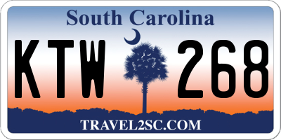SC license plate KTW268