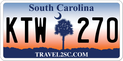 SC license plate KTW270