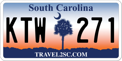 SC license plate KTW271
