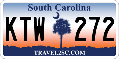SC license plate KTW272