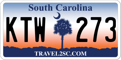 SC license plate KTW273