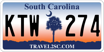 SC license plate KTW274