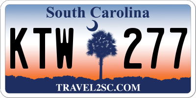 SC license plate KTW277