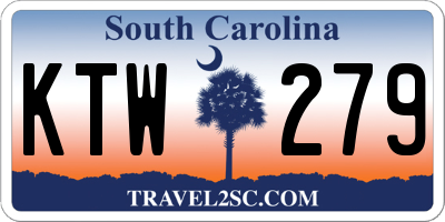 SC license plate KTW279