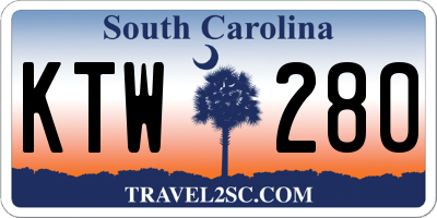 SC license plate KTW280