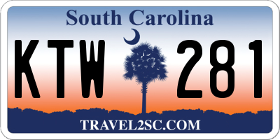 SC license plate KTW281
