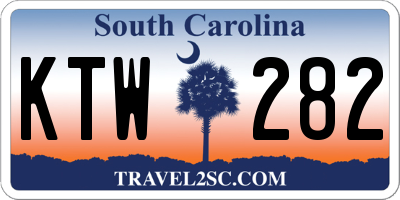 SC license plate KTW282